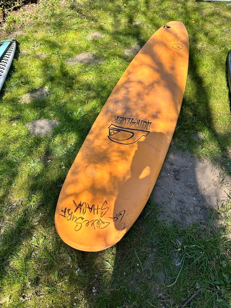 Quiksilver The Break Softtop Longboard Surfboard, Ophalen, Gebruikt, Longboard, Met koord