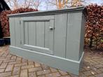 Prachtig oud dressoir, oud groen, deur, planken, massiefhout, Ophalen