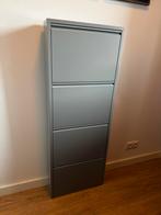 Kave Home Schoenenkast Ode 50x136cm 4 Deuren Metaal Grijs, Ophalen, Gebruikt, Modern