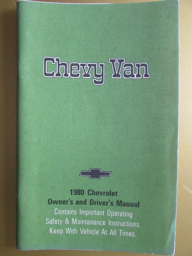 1980 Chevrolet Chevy Van owner's manual, Engels, Ophalen of Verzenden