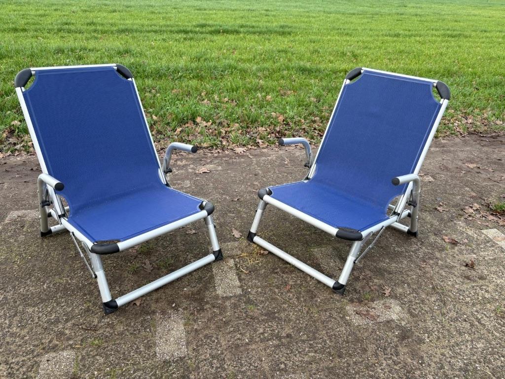 Strandstoel 2 stuks, Caravans en Kamperen, Kampeermeubelen, Ophalen, Nieuw, Campingstoel