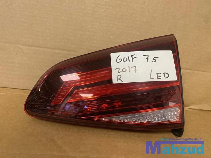 VW GOLF 7.5 HATCHBACK LED Rechts binnen achterlicht 2012-201, Auto-onderdelen, Verlichting, Volkswagen, Gebruikt, Ophalen of Verzenden