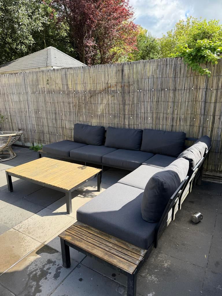 Yoi loungeset met dikke kussens, voor 7 personen, Tuin en Terras, Tuinsets en Loungesets, Ophalen, Gebruikt, Loungeset, Bank
