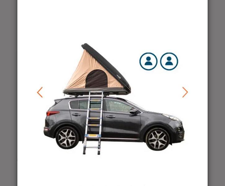 Daktent NaitUp Duo hardcover, Caravans en Kamperen, Tenten, tot en met 2, Zo goed als nieuw, Ophalen of Verzenden