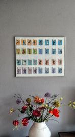 Ingelijst Vintage Kuifje (Tintin) Kwartetspel – 32 Kaarten, Antiek en Kunst, Ophalen of Verzenden