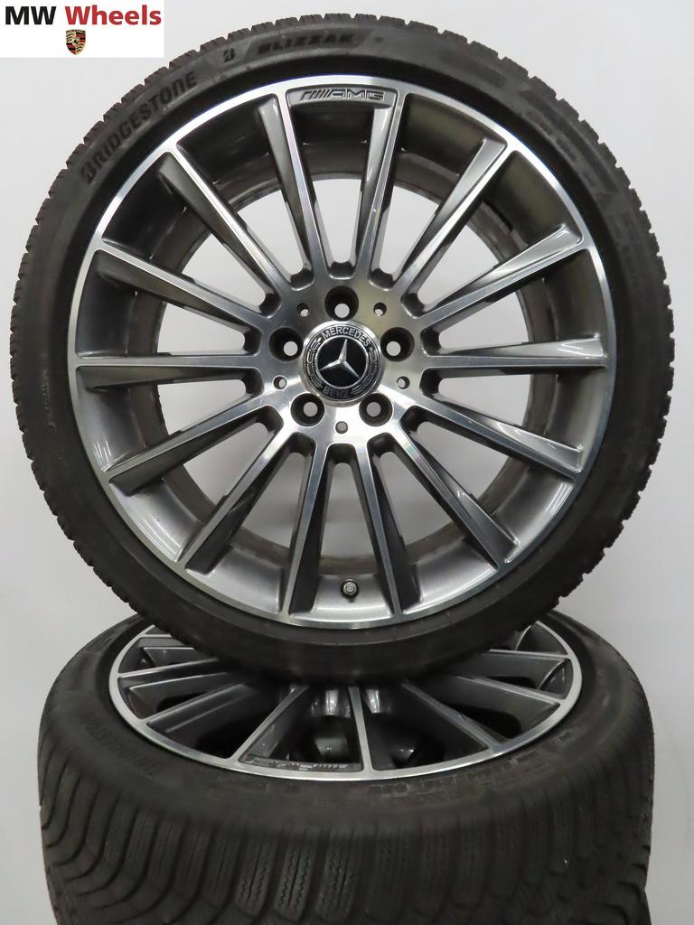 Mercedes C klasse W205 19 inch AMG velgen met winterbanden, Auto-onderdelen, Banden en Velgen, 19 inch, Gebruikt, -, -