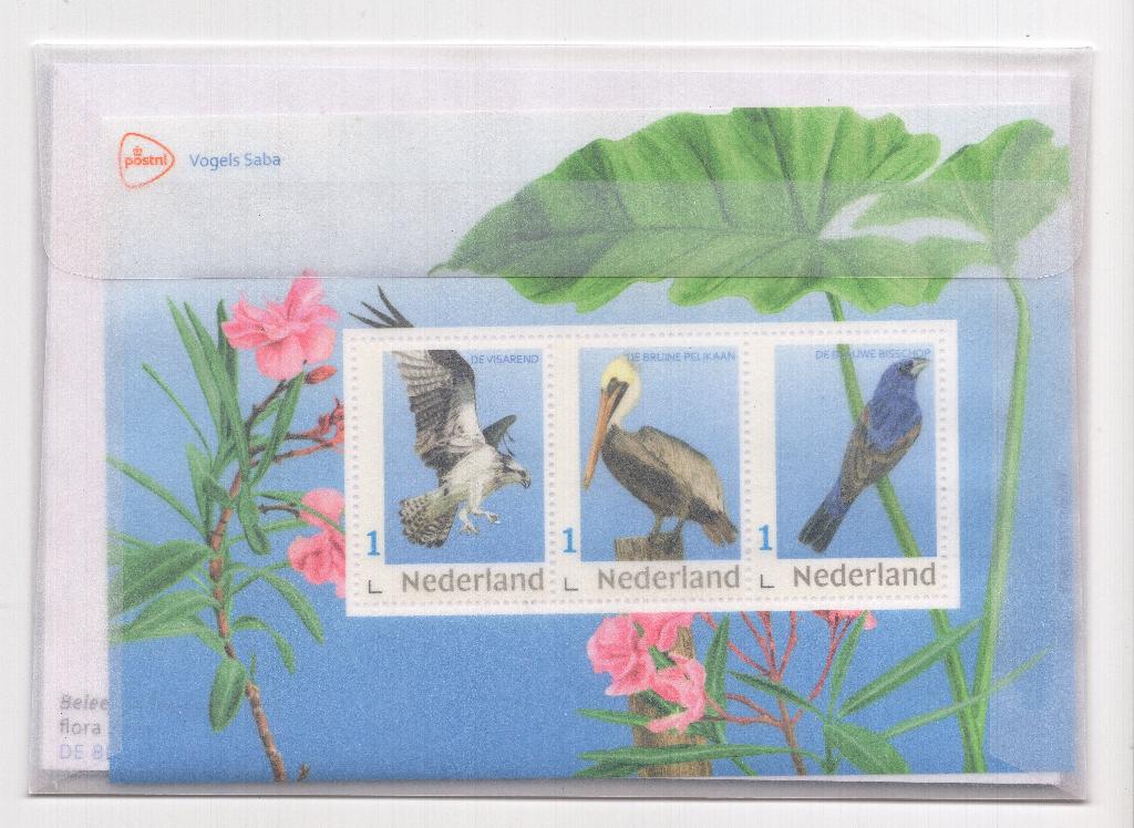 Postzegel setje Vogels Saba, Postzegels en Munten, Postzegels | Nederland, Ophalen of Verzenden, Na 1940, Postfris