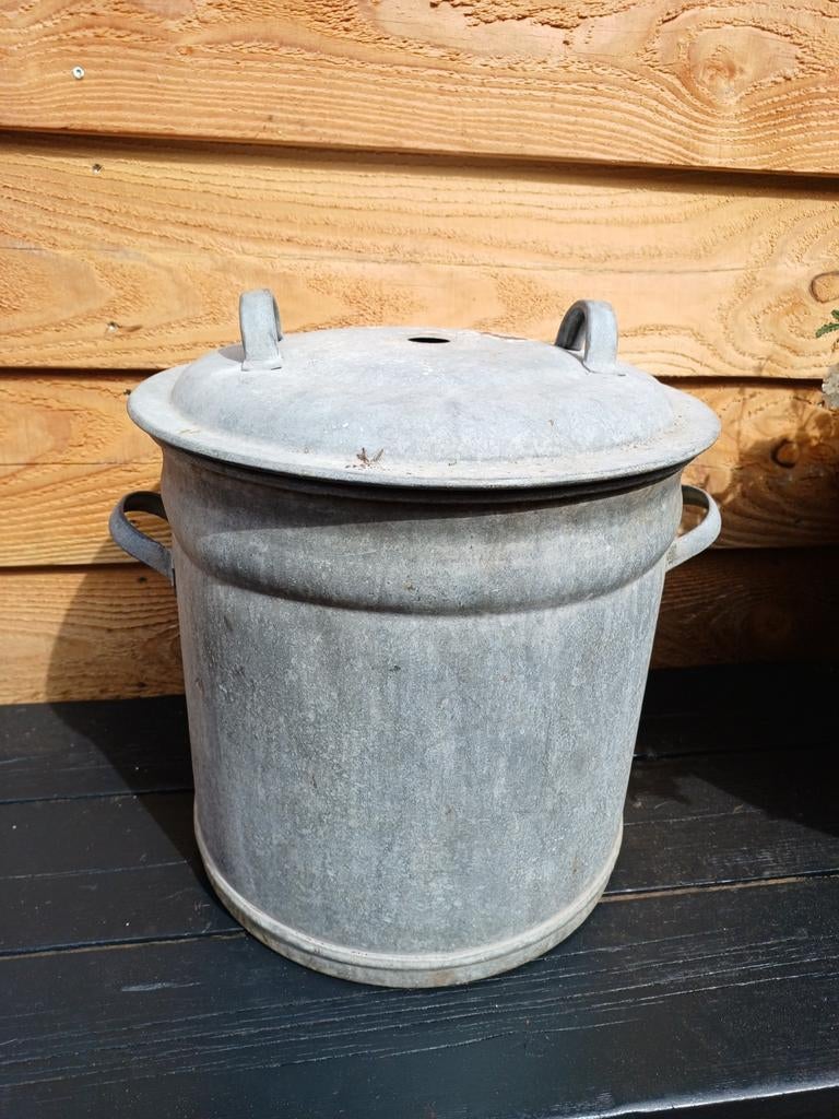Oude zinken teil, Minder dan 10 liter, Ophalen of Verzenden, Gebruikt, Minder dan 50 cm