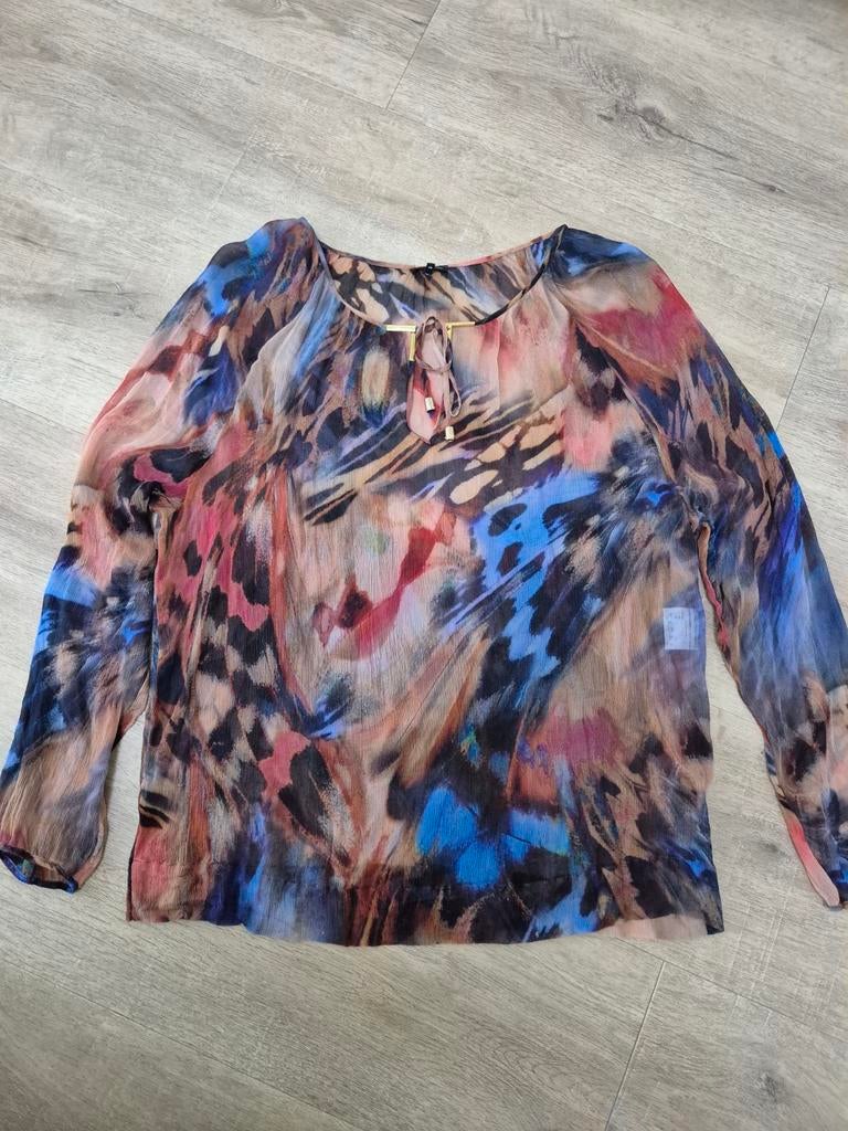 Caroline Biss Blouse maat 46, Blauw, Maat 46/48 (XL) of groter, Ophalen of Verzenden, Zo goed als nieuw