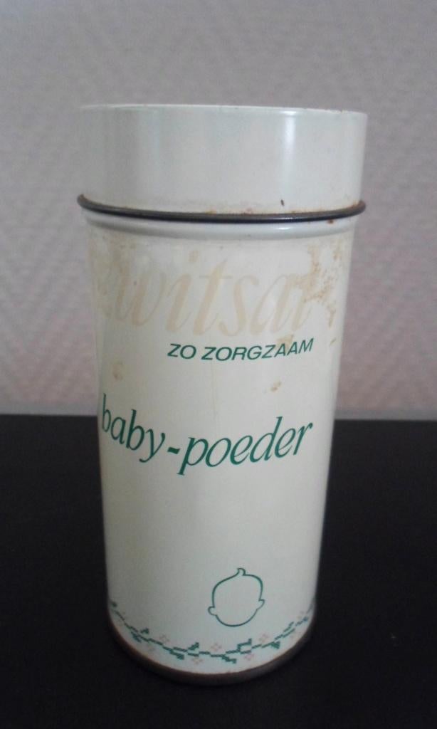 Oud Babypoederblik. Zwitsal., Ophalen of Verzenden