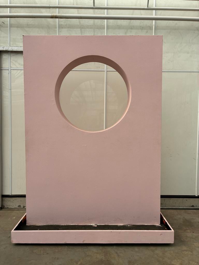 Decor bruiloft of beurs - Roze wand met bloembak, Ophalen, Zo goed als nieuw, Versiering, Overige