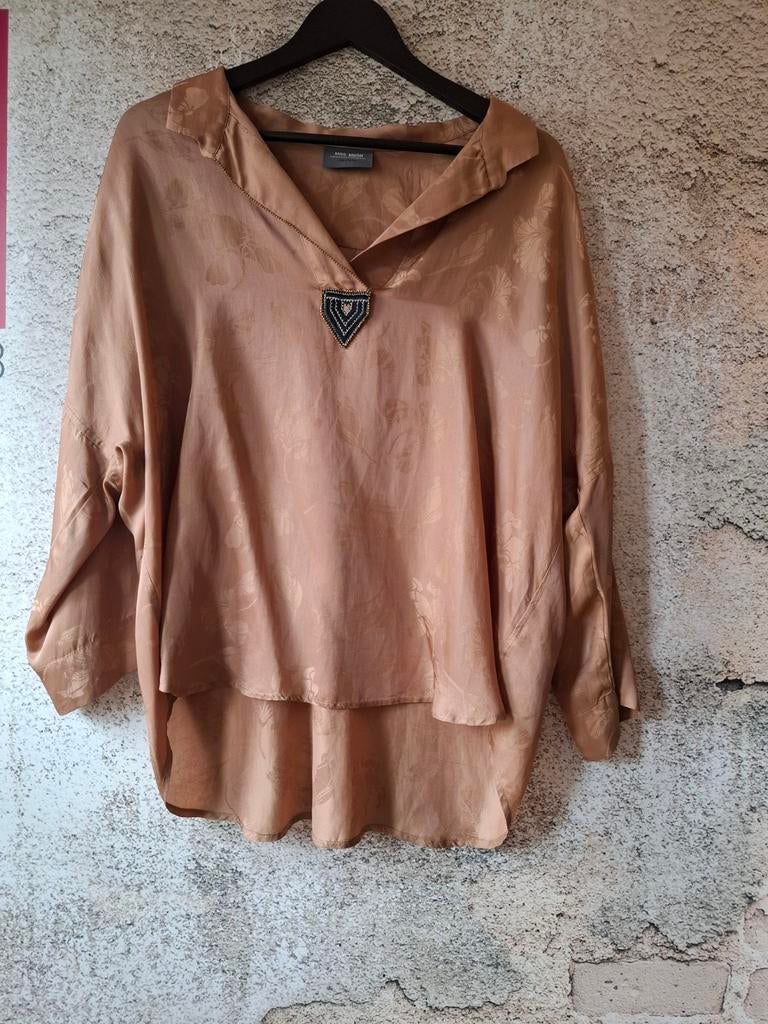 Mos Mosh blouse maat: XL/42 ZGAN, MOS MOSH, Bruin, Maat 42/44 (L), Ophalen of Verzenden