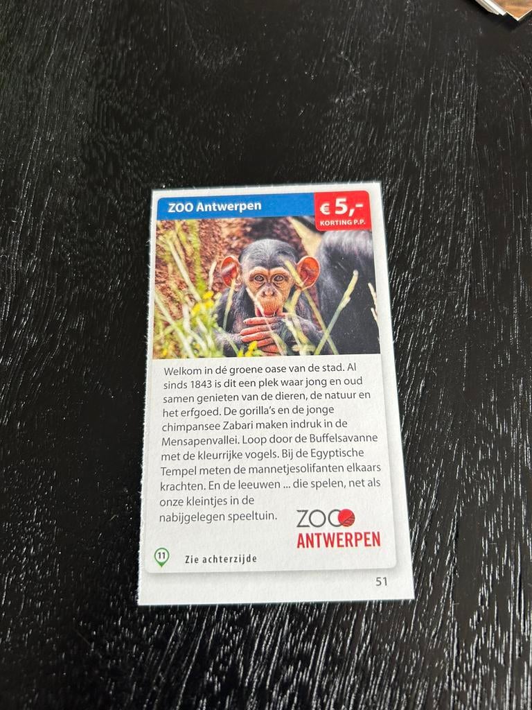 Voordeelcoupon ZOO Antwerpen, Tickets en Kaartjes, Eén persoon, Ticket of Toegangskaart