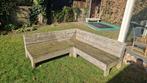 Houten hoekbank voor buiten, Tuin en Terras, Ophalen, Hout