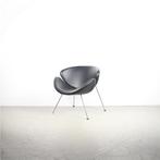 2x Artifort Slice Fauteuil – Zwart Leer, Niet ingevuld, Niet ingevuld, Ophalen of Verzenden, Zo goed als nieuw