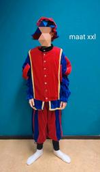 Volwassen pieten pak - XXL (rood/blauw/goud), Verzenden, Zo goed als nieuw