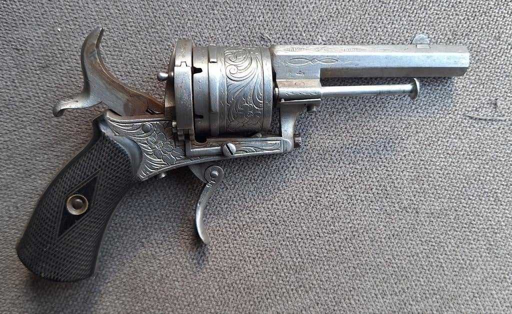 Antiek Frans revolvertje 3., Ophalen of Verzenden