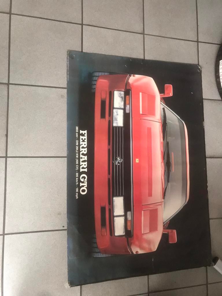 Ferrari poster GTO.  Uniek, Ophalen of Verzenden, Zo goed als nieuw