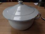 Emaille po met deksel, wit, Ophalen of Verzenden