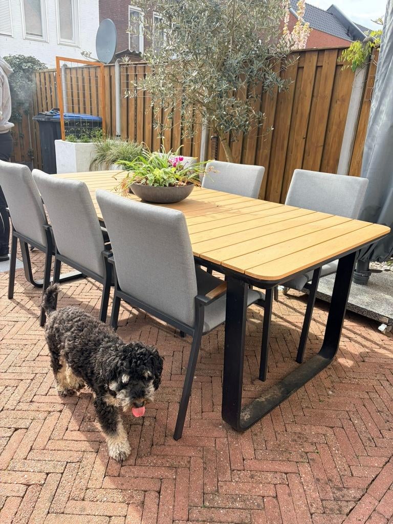 Tuintafel Alora Polywood 220x100, Tuin en Terras, Tuintafels, Ophalen, Zo goed als nieuw, Rechthoekig, Aluminium