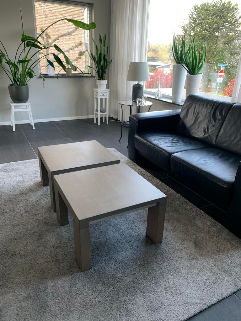 Twee salontafels of hoektafels, vierkant, Ophalen, Gebruikt, 50 tot 100 cm, 50 tot 100 cm