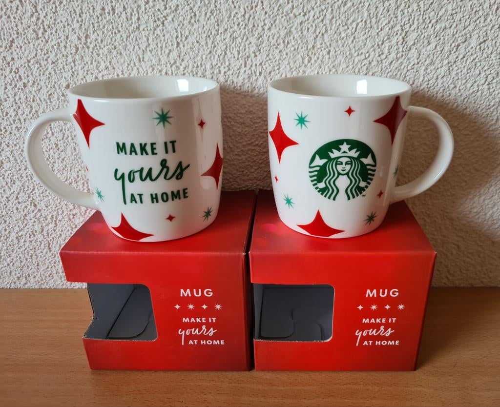 2 Nieuwe Starbucks Kerst bekers  - Make It Yours At Home, Ophalen of Verzenden, Nieuw