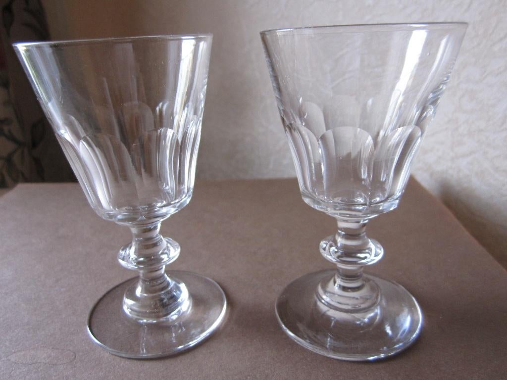 Twee Baccarat/ St Louis portoglazen model Caton - 19eeuw, Antiek en Kunst, Antiek | Glas en Kristal, Verzenden