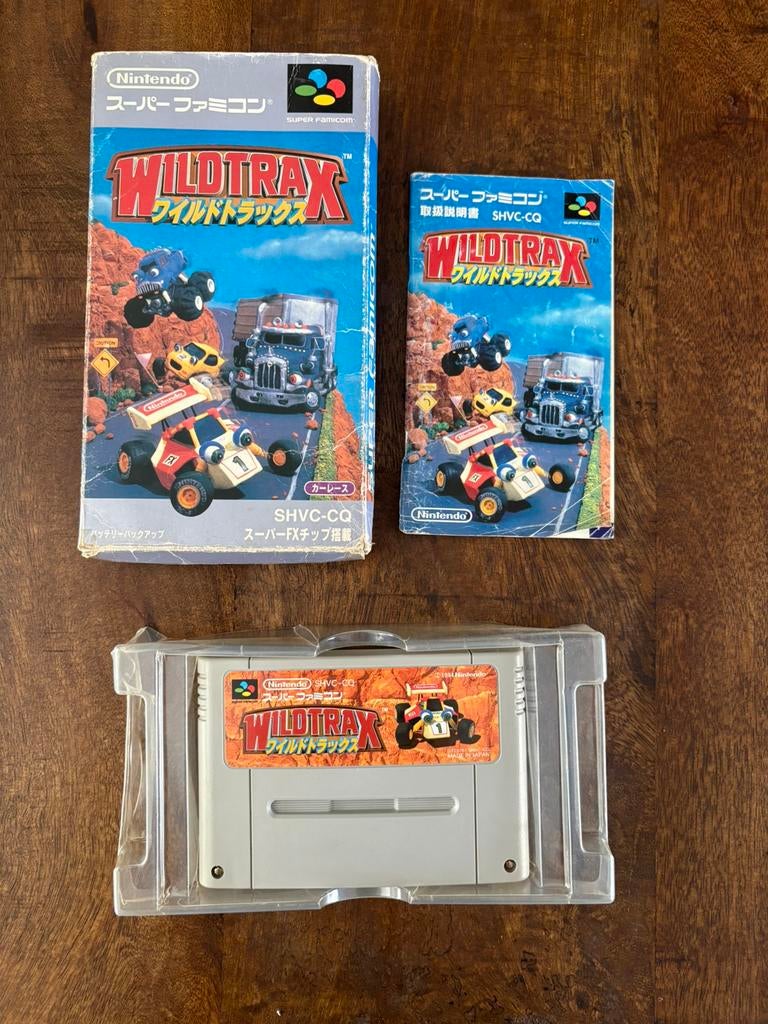 Wild Trax /Stunt Race FX Super Nintendo Famicom SFC CIB NTSC, 1 speler, Ophalen of Verzenden, Zo goed als nieuw, Vanaf 3 jaar