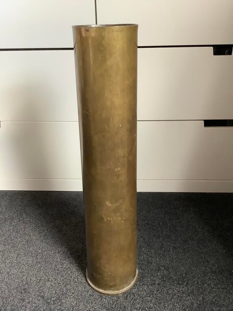 Britse 3.7‑inch luchtafweer huls –WO2 –1943 –volledig inert., Ophalen, Engeland, Hulzen of Bodemvondsten