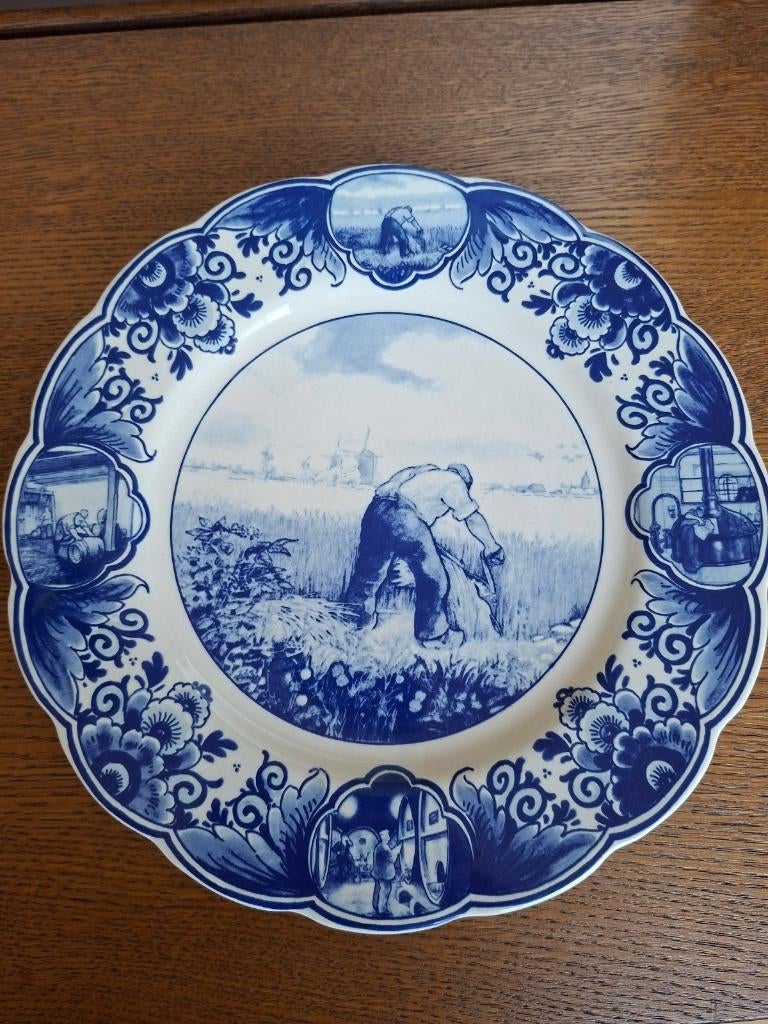 Heineken bier Delfts blauwe bord 1994, 28 cm, Ophalen of Verzenden, Zo goed als nieuw, Reclamebord, Plaat of Schild, Heineken