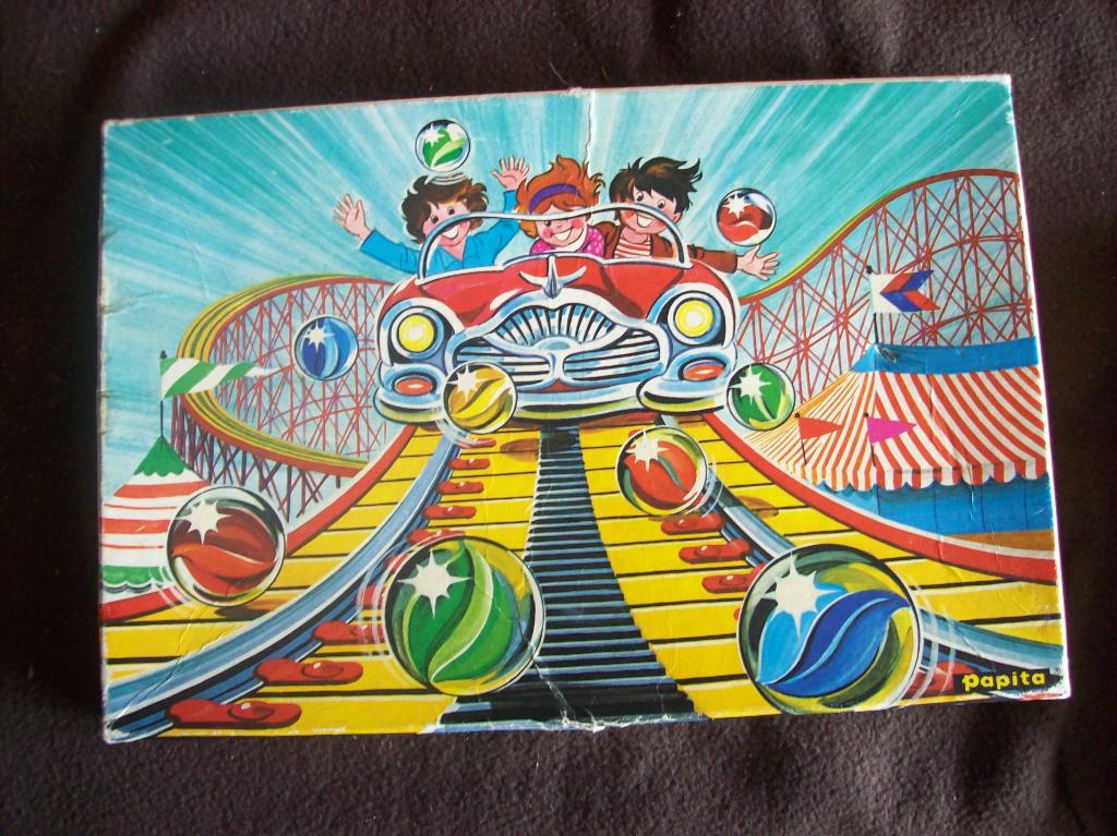 brocant oud knikkerspel er zitten knikkers bij, Ophalen