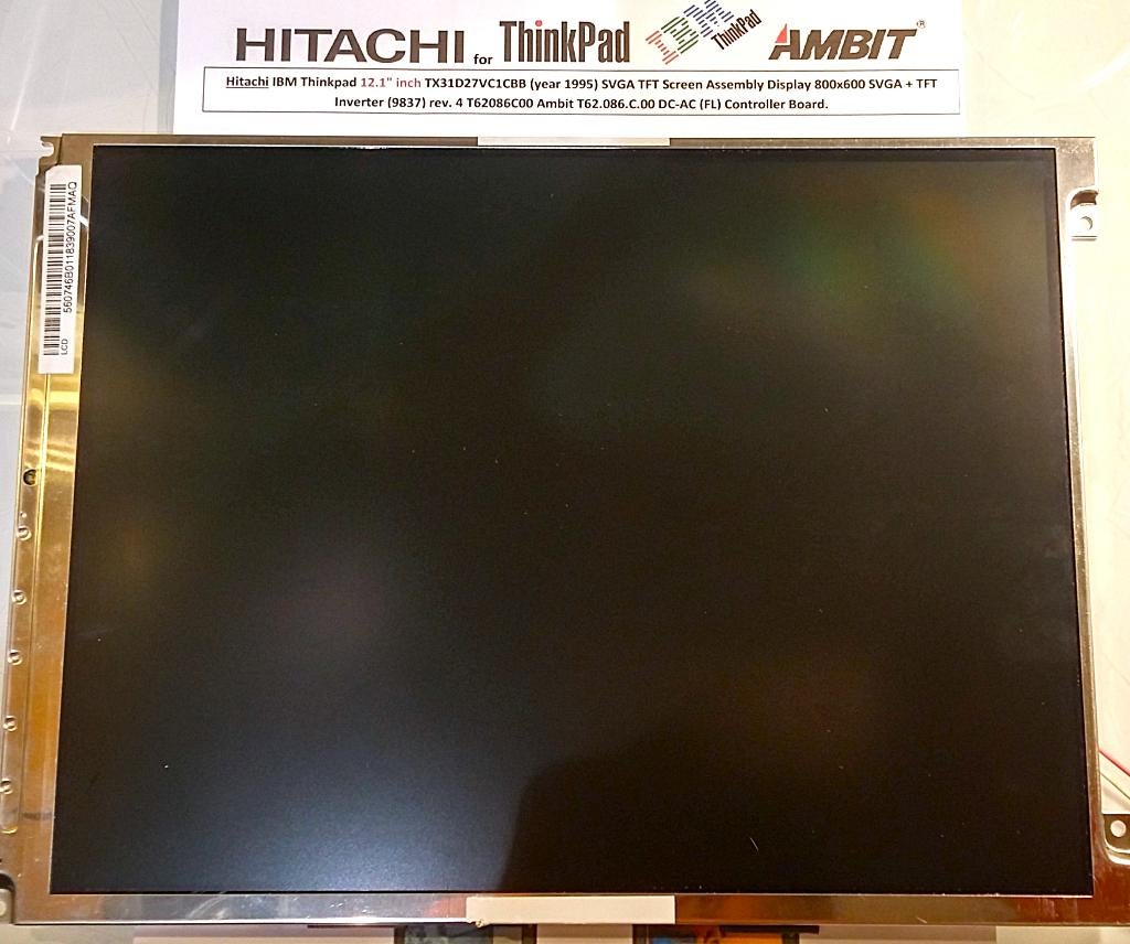 Hitachi TX31D27VC1CBB 12.1 TFT IBM Thinkpad Acer T62086C00, Touchscreen, Refurbished, Ophalen of Verzenden, Overige typen