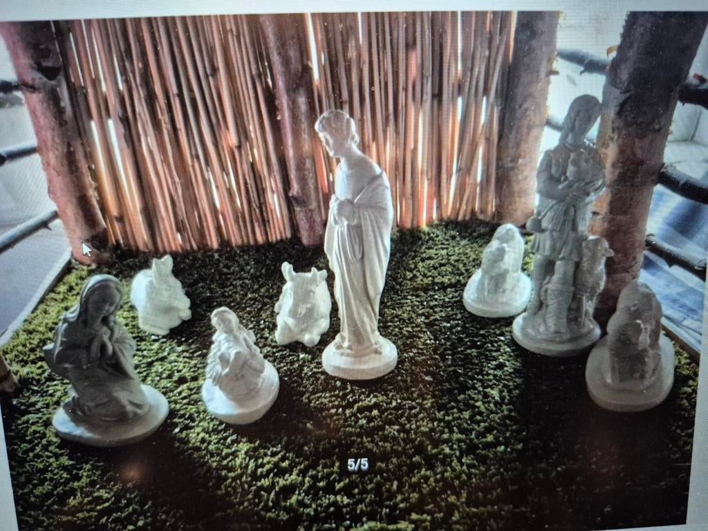 Kerststal met beeldengroep, Ophalen, Zo goed als nieuw, Beeld(je), Christendom | Katholiek