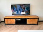 Tv kast Mangohout, Ophalen, Gebruikt, 200 cm of meer, 25 tot 50 cm