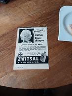 Advertentie van Zwitsal kindershampoo 1956, Ophalen of Verzenden, Zo goed als nieuw, Overige typen