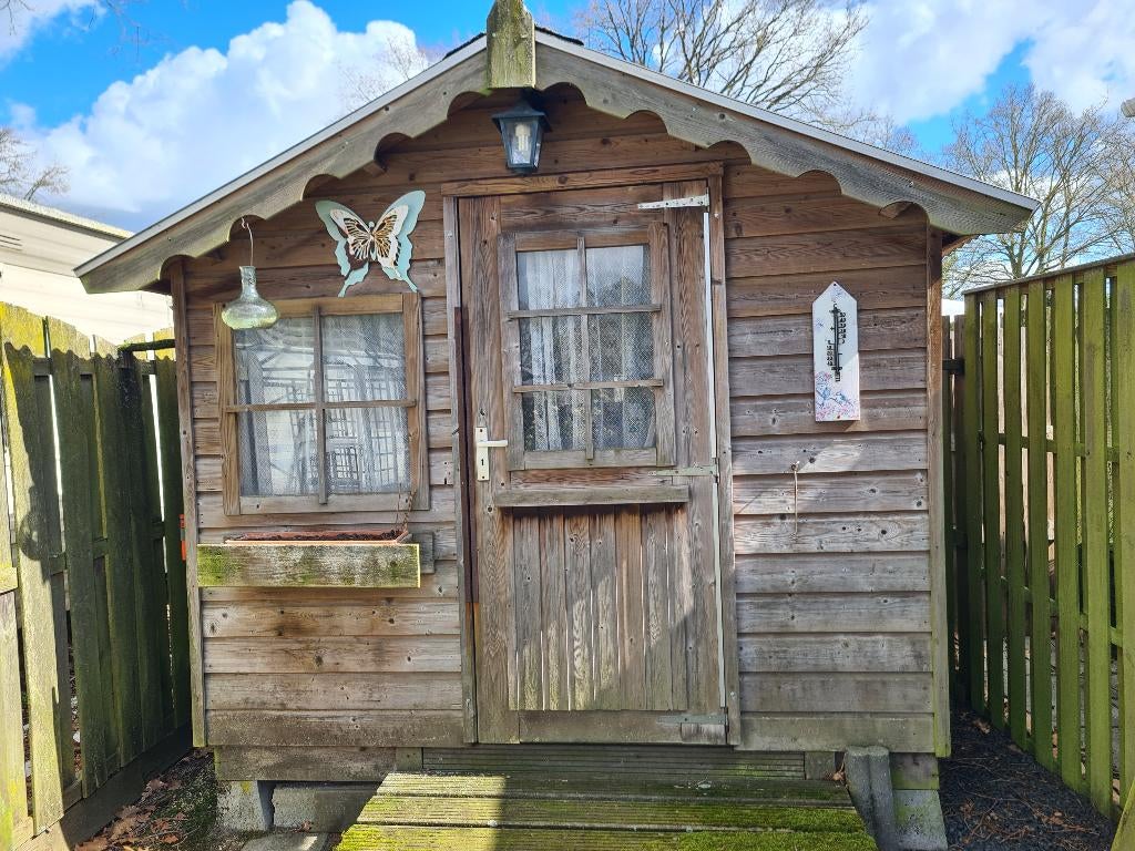 Houten Tuinhuisje 2,50 x 1,50 mtr., Tuin en Terras, Tuinhuizen, Gebruikt, Tuinhuis, Hout, Minder dan 250 cm, 200 tot 400 cm, 1 raam