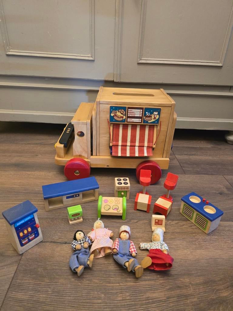 Hele leuke  houten foodtruck, Kinderen en Baby's, Ophalen of Verzenden, Jongen of Meisje