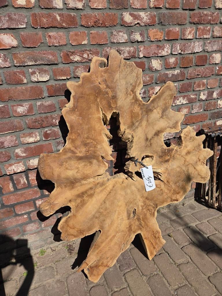 Teakhouten boomstam schijf, Ophalen, Hout, Nieuw, Landelijk
