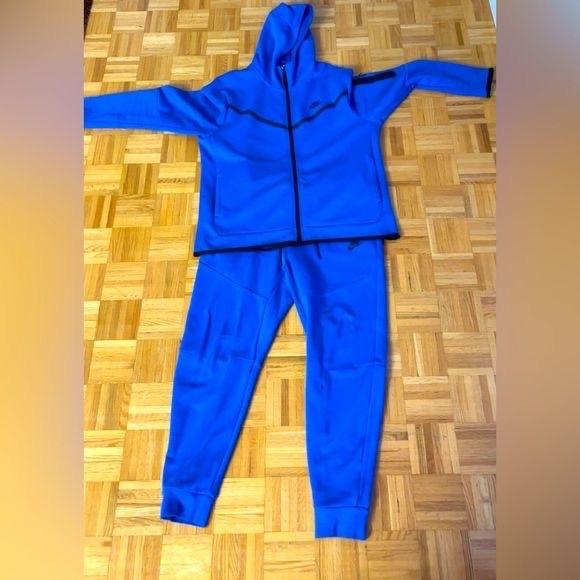 Blauw Nike Tech Fleece trainingspak, Ophalen of Verzenden, Zo goed als nieuw