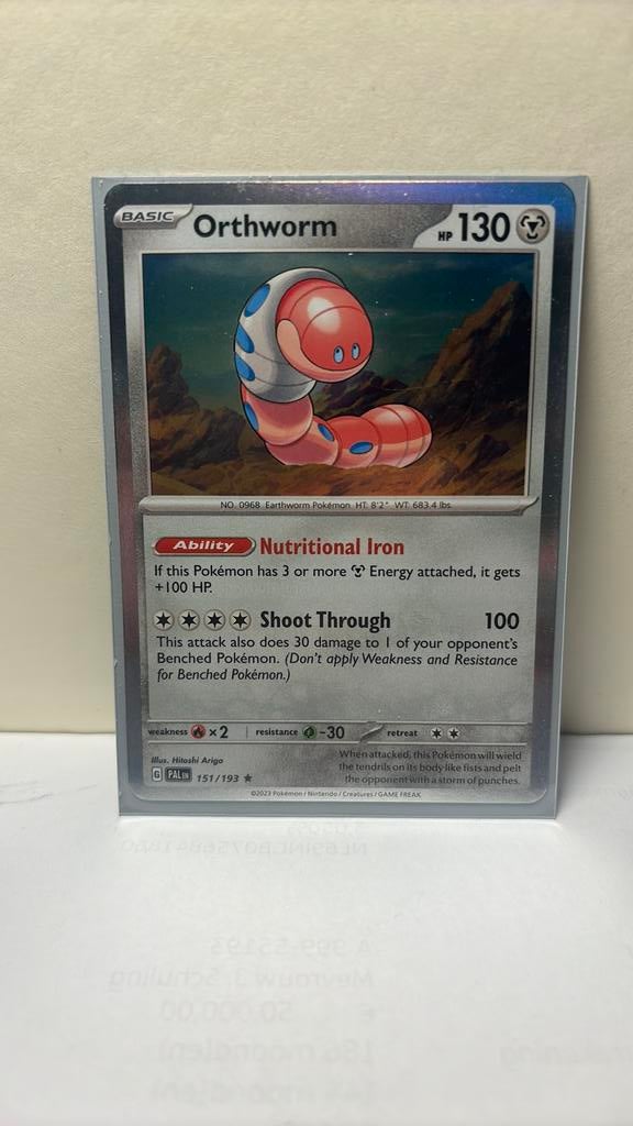 Orthworm 151/193 paldea evolved holo pokemon kaart, Ophalen of Verzenden, Nieuw, Boosterbox