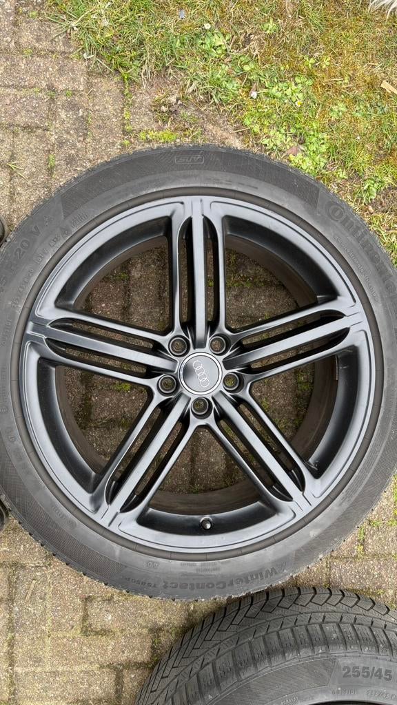 Originele, zwart gepoedercoate, 20 inch velgen Audi Q5 8R, Ophalen