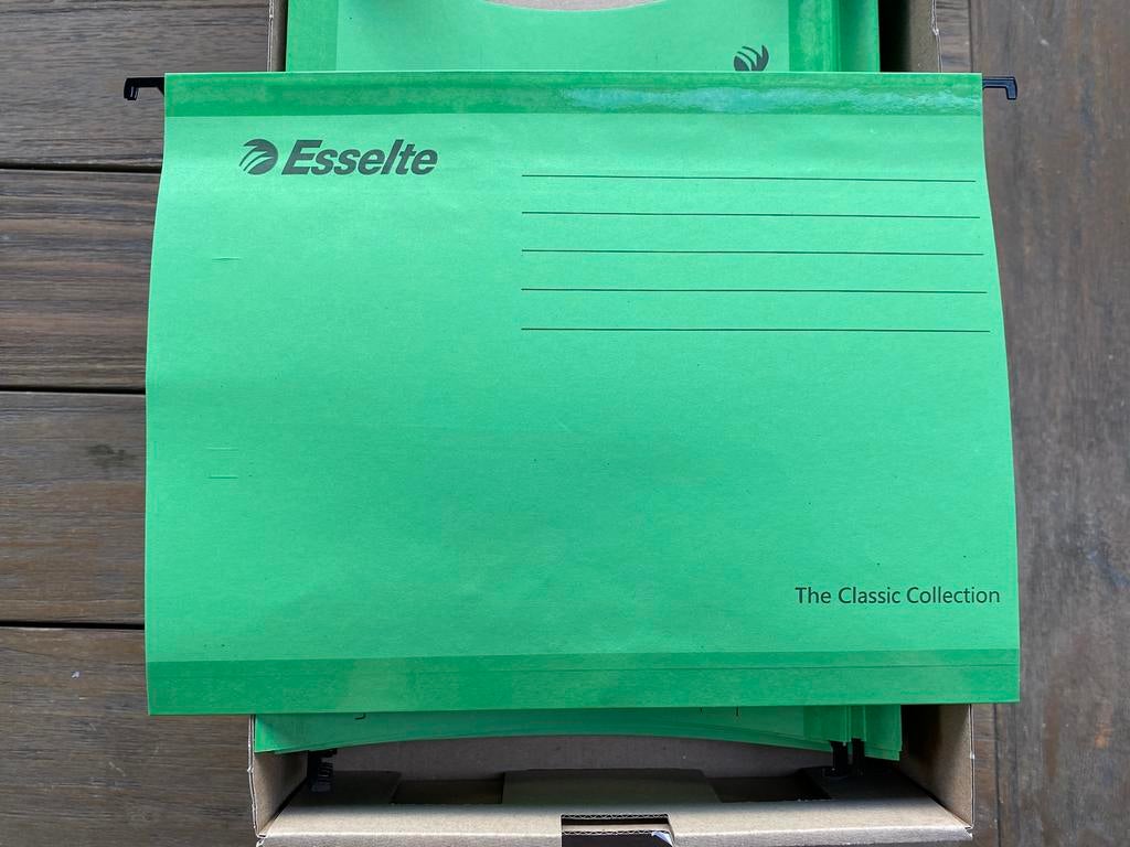 Esselte pendaflex groen 75 stuks, Diversen, Ophalen of Verzenden, Zo goed als nieuw