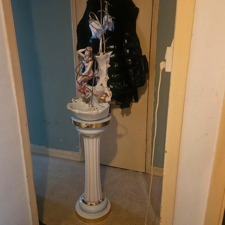 Antieke Barok Stijl Italiaanse Fontein met Verlichting, Antiek en Kunst, Antiek | Lampen, Ophalen of Verzenden