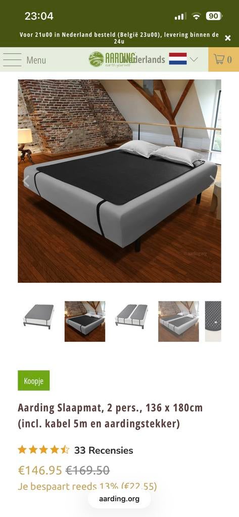 Aarding Slaapmat NIEUW, Ophalen of Verzenden, Nieuw, Overige typen