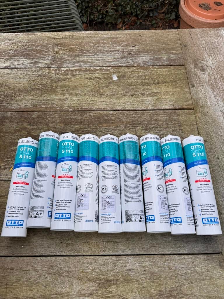 Negen Otto Seal siliconenkit spuiten  nieuw, Ophalen, Nieuw