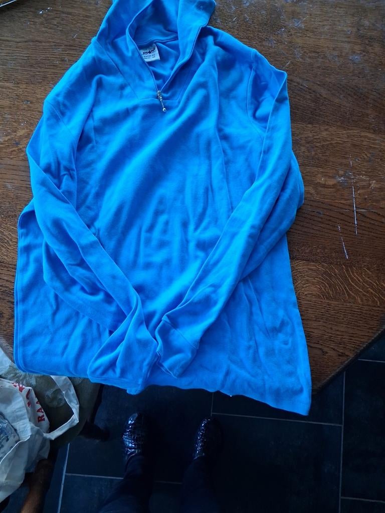 Een blauwe trui en een rode truimet ritssluiting - Maat L/XL, Kleding | Dames, Blauw, Maat 42/44 (L), Ophalen of Verzenden, SHAMP Creative Fashion