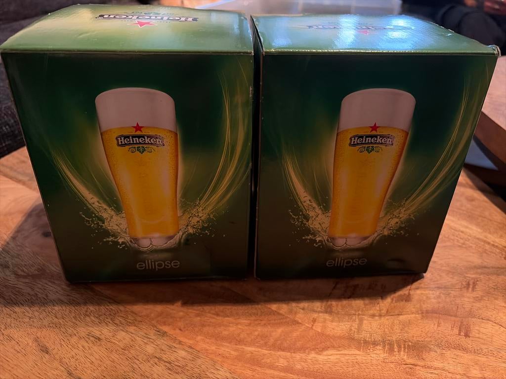 Heineken bierglazen set (2 x 4 stuks ), Ophalen, Nieuw, Bierglas