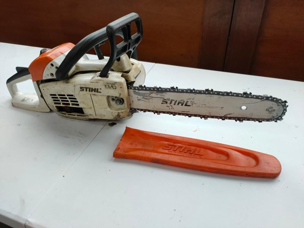 Stihl MS 201/C kettingzaag blad lengte 35 cm bouwjaar 2012, Ophalen, Gebruikt, /, 30 tot 70 mm