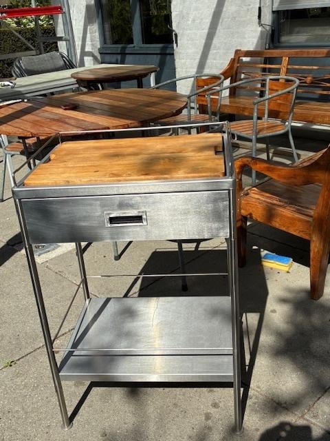 Barbeque Keuken Troley RVS, Tuin en Terras, Ophalen, Zo goed als nieuw, Gas