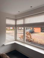 Lichtgrijze vouwgordijnen op maat + systeem, Ophalen, Zo goed als nieuw, 200 cm of meer, Grijs